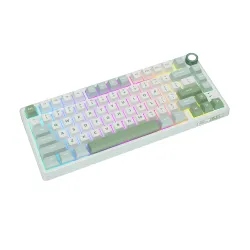 Klawiatura mechaniczna Royal Kludge RK-R75 Sky Cyan Brown Switch Biało-Błękitny