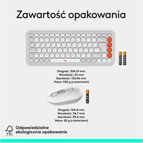 Zestaw LOGITECH POP ICON Combo Off White