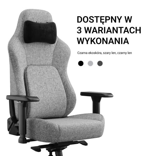 Fotel Anda Seat Phantom 4 L Pro Gray Fabric Gamingowy do 100kg Tkanina Szary