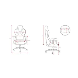 Fotel Diablo Chairs X-Fighter Normal Size Gamingowy do 150kg Skóra ECO Czarno-niebieski