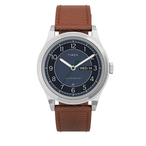 Timex Waterbury Traditional Saat TW2U90400 Kahverengi / Gümüş