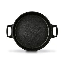 Patelnia aluminiowa nieprzywierająca z dwoma uchwytami i pokrywką KONIGHOFFER Vitello 32 cm