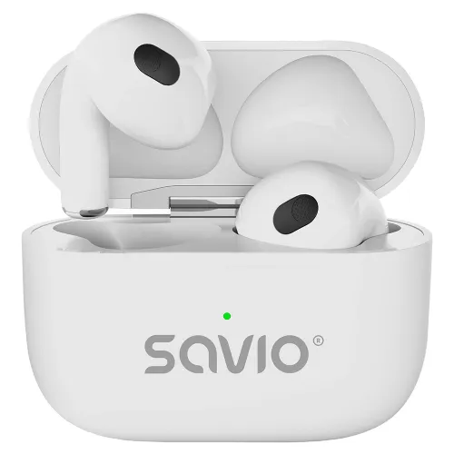 Słuchawki bezprzewodowe Savio TWS-01 PRO Douszne Bluetooth 5.4 Biały
