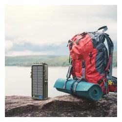 Radioodbiornik Hawk R40 Na korbkę, Solarne, Latarka, Radio FM Bluetooth Zielony