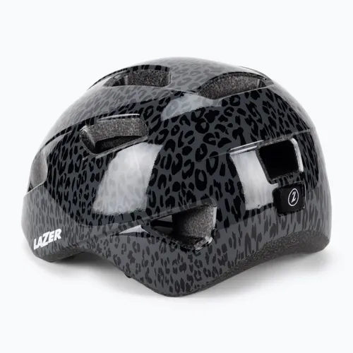 Kask rowerowy dziecięcy Lazer Nutz KinetiCore black leopard