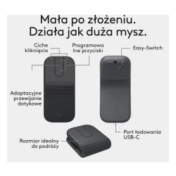 Myszka Logitech Mobi Fold Grafitowy