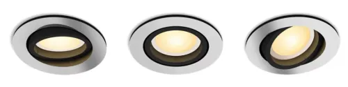 Oświetlenie punktowe Philips Hue White Ambiance Milliskin 3 szt. Srebrny