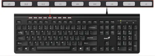 Klawiatura membranowa Genius Slimstar 230 II Czarny