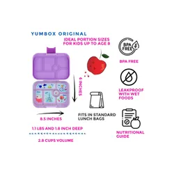 Okul için Öğle Yemeği Kutusu Yumbox Original - Lulu purple / Paris tray