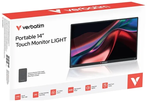 Monitor VERBATIM Light 14" 1920x1080px IPS + Powerbank