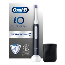 Szczoteczka magnetyczna ORAL-B iO White Clean Czarny (końcówka wybielająca + pokrowiec)