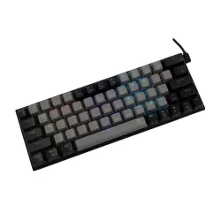 Klawiatura gamingowa White Shark Wakizashi Red przewodowa mechaniczna podświetlana szaro-czarna
