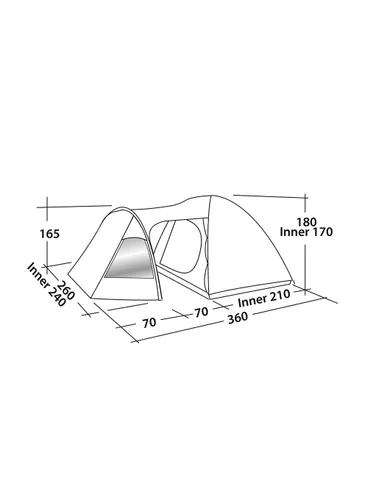 Namiot 4-osobowy Easy Camp Blazar 400 - steel blue