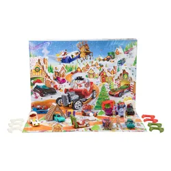 HOT WHEELS KALENDARZ ADWENTOWY 2025 24 niespodzianki, 10 autek JCB47