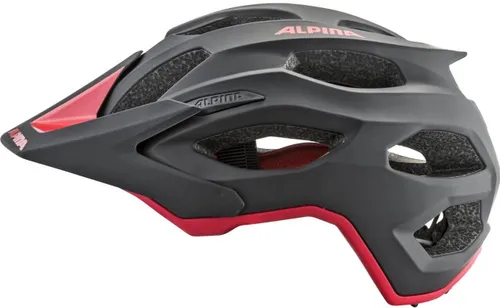 Kask rowerowy ALPINA Carapax 2.0 Czarno-czerwony MTB (rozmiar M)