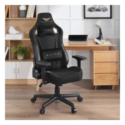 Fotel GAMVIS Elite 2.0 XL Basic Czarny (złote elementy)