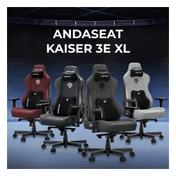 Fotel Anda Seat Kaiser 3E XL Gamingowy do 150kg Skóra ECO Czarny