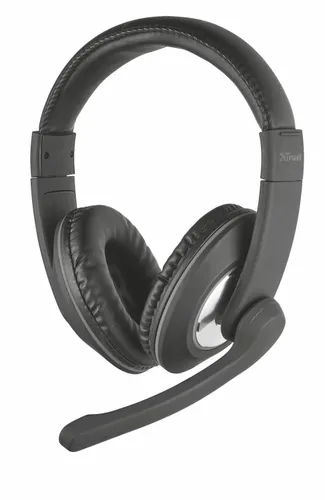 Słuchawki przewodowe z mikrofonem Trust Reno Headset 21662 Nauszne Czarny