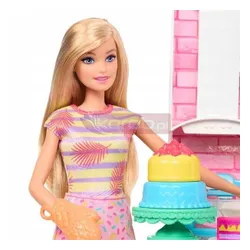 LALKA BARBIE KUCHNIA PIECZENIE zestaw do zabawy z dwiema lalkami HJY94