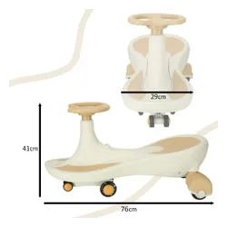 Jeździk Grawitacyjny LED Swing Fix S4 Dla Dziecka Do 100Kg Świecące Koła Muzyka 76Cm