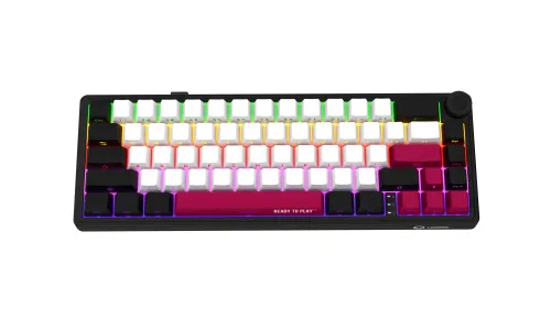 Klawiatura mechaniczna Lorgar KBP70MW Toxic Purple Czarno-czerwony