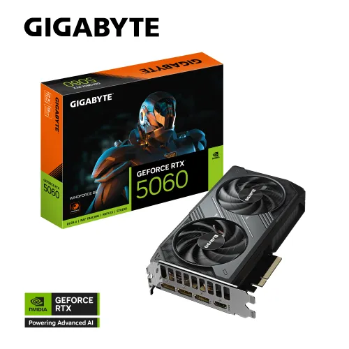 Karta graficzna Gigabyte GeForce RTX 5060 WINDFORCE 8GB GDDR7 128bit DLSS 4