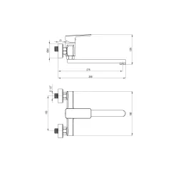 Bateria Deante Maro BLO_080M Chrom Mosiądz