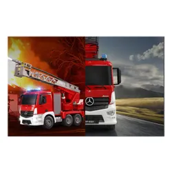 Zdalnie sterowany samochód COIL wóz strażacki Mercedes straż pożarna auto RC pilot LED