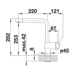 Bateria BLANCO Linus 525806 Czarny mat