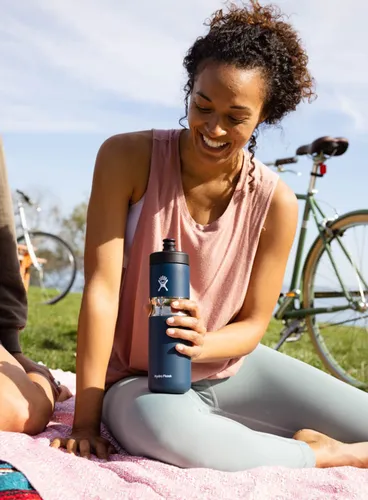 Butelka termiczna Hydro Flask Wide Mouth Insulated Sport Bottle 591 ml - indigo