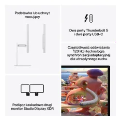 Monitor APPLE Studio Display XDR 2026 27" 5120x2880px (Szkło standardowe, Podstawka z regulacją pochylenia i wysokości)