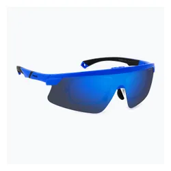 Okulary przeciwsłoneczne męskie Polaroid PLD 7056/CI/S matt blue/blue mirror polarized