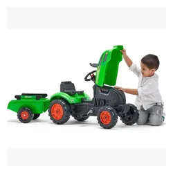 Falk Traktorek X Tractor Zielony Z Przyczepką Klakson 2-5 Lat