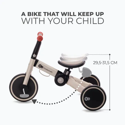 Rowerek biegowy trójkołowy Kinderkraft 4TRIKE silver grey