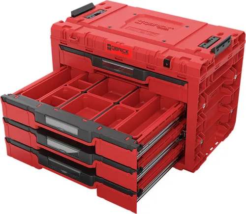 Skrzynka narzędziowa QBRICK System Prime Drawer 4 Toolbox Expert Red Ultra HD Custom