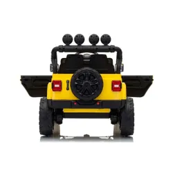 Auto Na Akumulator Jeep Rubicon 2X200W 24V Eva Skóra LED Pilot Radio MP3