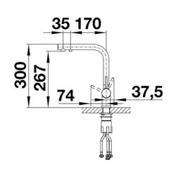 Bateria BLANCO Fontas II 523129 Stalowy