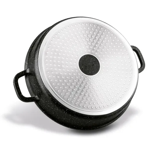 Patelnia głęboka z krótkimi uchwytami KONIGHOFFER Pollo Black 28 cm