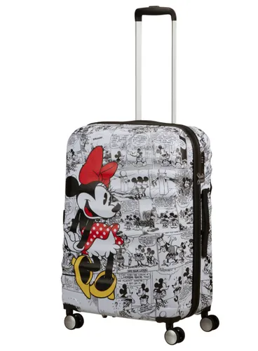 Walizka średnia American Tourister Wavebreaker Disney - Minnie comics white