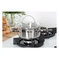 Garnek ze stali nierdzewnej z pokrywką SSW COMFORT 1 l