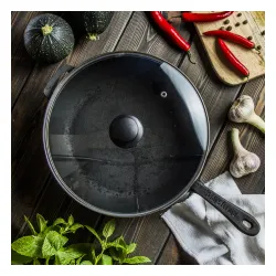 Patelnia żeliwna z pokrywką MAYSTERNYA IRON 28 cm