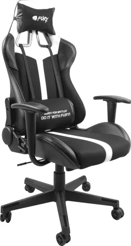 Fotel FURY Avenger XL Czarno-biały