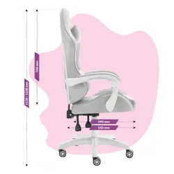 Fotel gamingowy HELL'S CHAIR HC-1000 Kids Szary