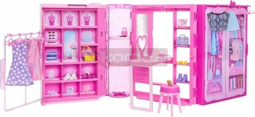 BARBIE WYMARZONA SZAFA MARZEŃ NA UBRANKA GARDEROBA +ubranka dla lalki HXD59