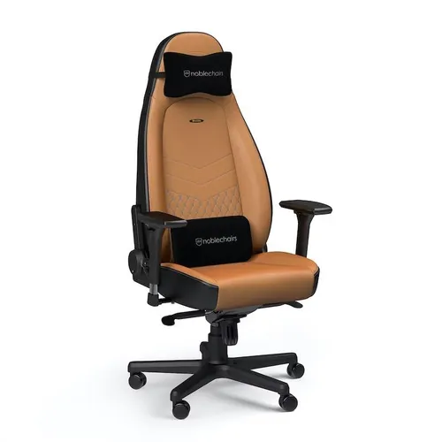 Fotel Noblechairs ICON Gamingowy do 150kg Skóra naturalna Brązowo-czarny