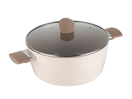 Garnek aluminiowy nieprzywierający z pokrywką FLORINA MOKKA 26 cm 4,8 l