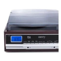 Gramofon CAMRY CR1168 Brązowy, Manualny,Napęd paskowy,USB,Wbudowane głośniki,Prędkość odtw. 33 1/3,45,78 obr./min