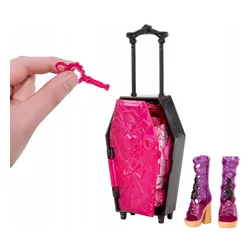 LALKA MONSTER HIGH STRASZYSEKRETY S7 Draculaura wakacje zestaw z walizką