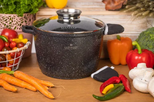 Garnek ceramiczny marmurowy kociołek głęboki wysoki 14l 32cm 8171