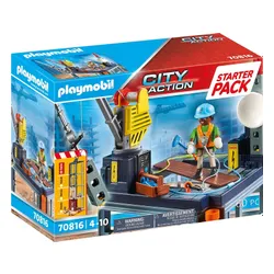 Vinçli Playmobil inşaat alanı (70816)